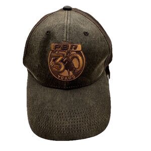 PBR 30 Years Trucker Hat Brown Mesh SnapBack Rodeo Bull Riding Cap Hat
